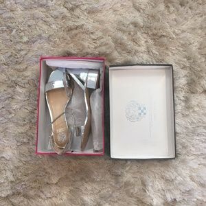 Vince Camuto Shetana Silver Metallic Mirrored Heel